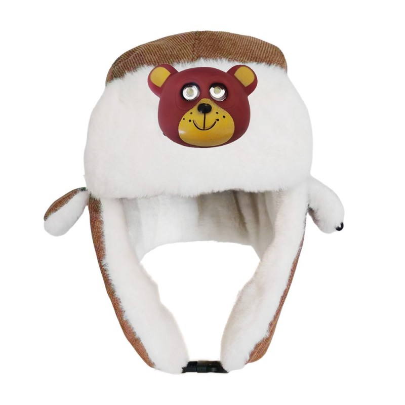 Sombrero infantil marrón con estilo tigre ligero