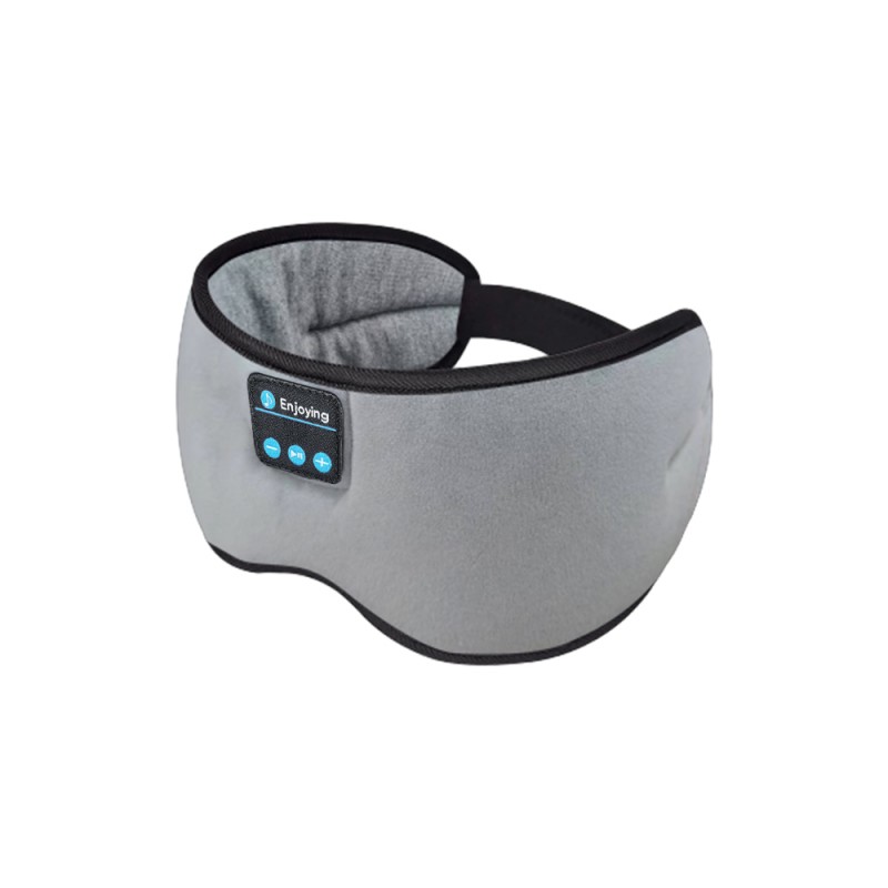 Antifaz Bluetooth centrado en algodón gris