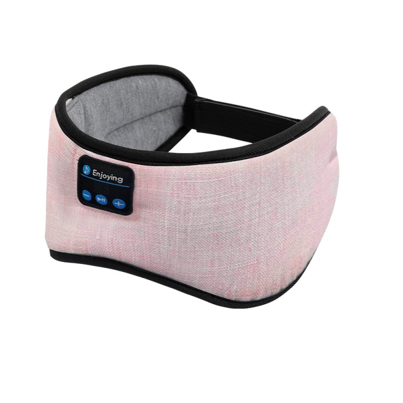 Antifaz Bluetooth centrado en algodón rosa