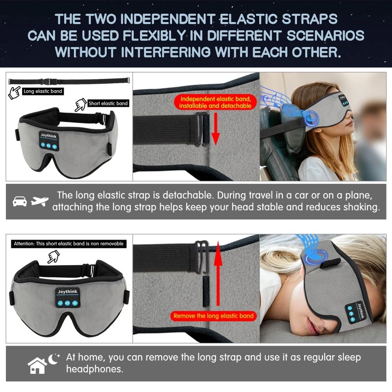 Car Bluetooth Sleep Eye Mask Grey
