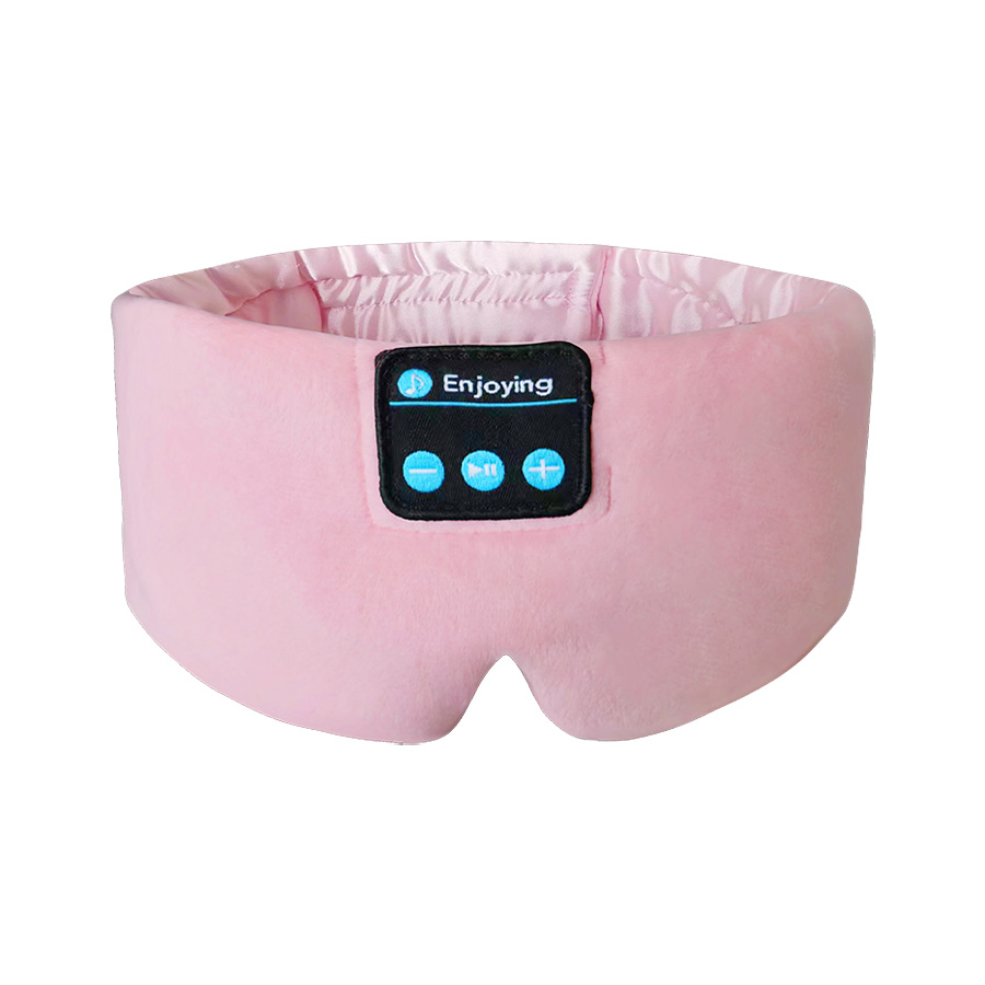 Antifaz para dormir con Bluetooth de seda, Headphoens para dormir, color rosa