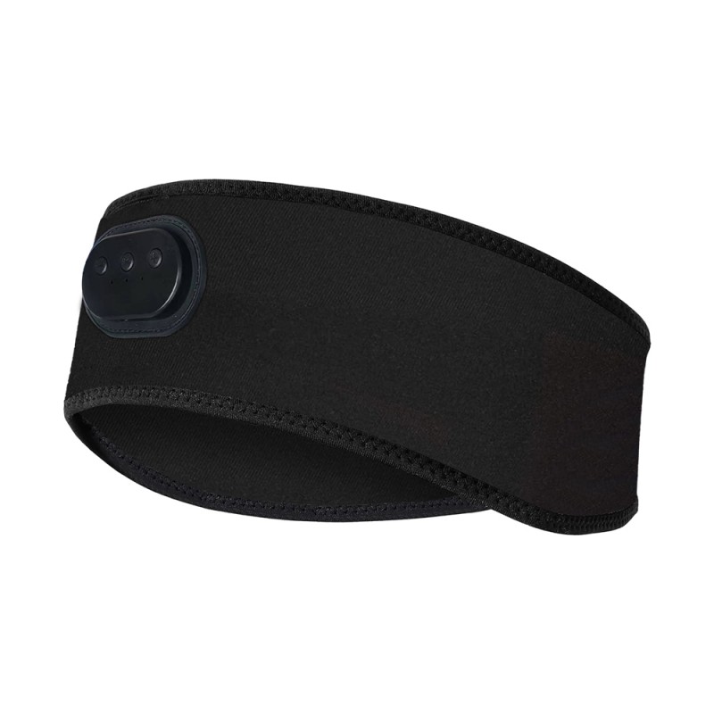 Auriculares deportivos con diadema Bluetooth elásticos, color negro liso